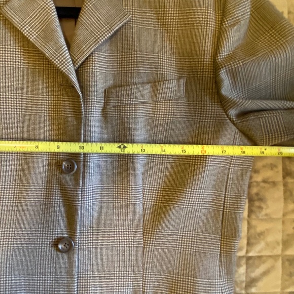 Lauren Ralph Lauren Wool Blazer Women's sz 8 Brown Herringbone Pockets Lined - Picture 9 of 13